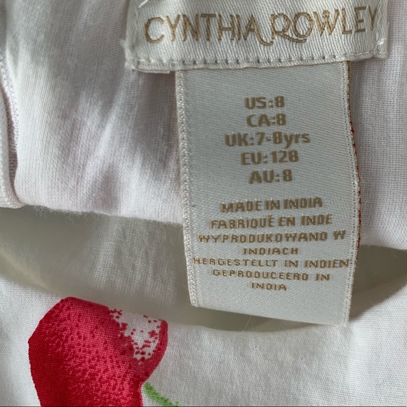Ivory Dress w/ Cherries EUC - Picture 3 of 3